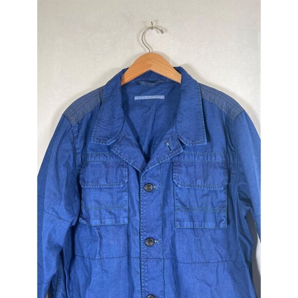 Tommy Bahama Mens Size 46 Chest Blue Jacket Country French Workwear Chore Jacket - Picture 5 of 12
